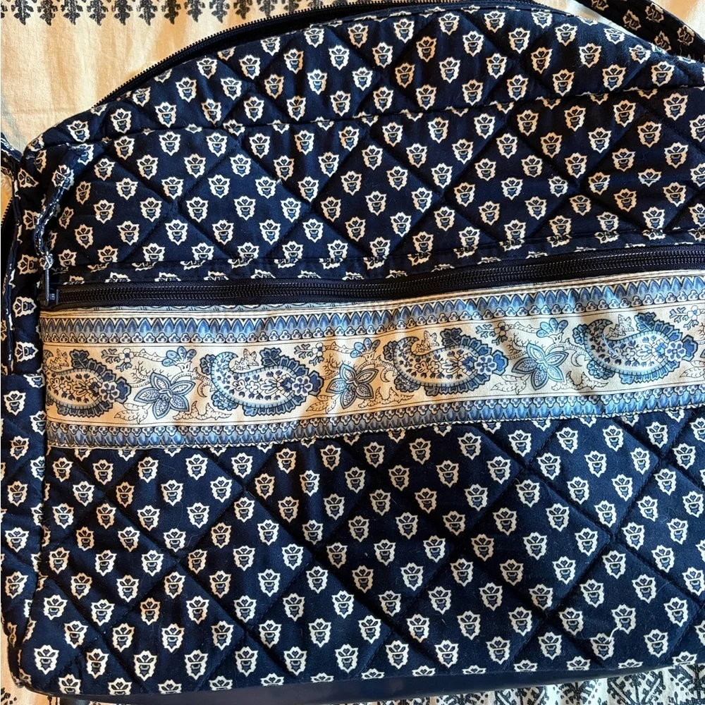 Block Print Pierre Deux Navy Diaper bag- vintage like new condition French